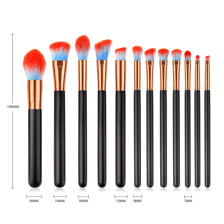 
Blush Eye Shadow Foundation Smudge Eye Contour Beauty Tool 12pcs Makeup Brush Set 
