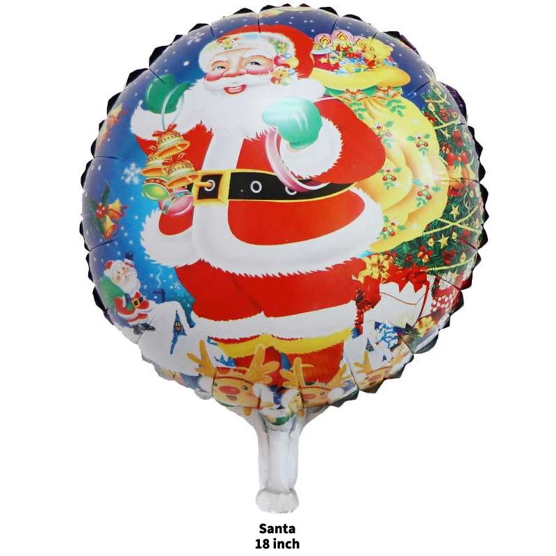 New Arrival 18 Inch Round Cartoon Helium Balloons Snowman Printing Balloons For Christmas Party