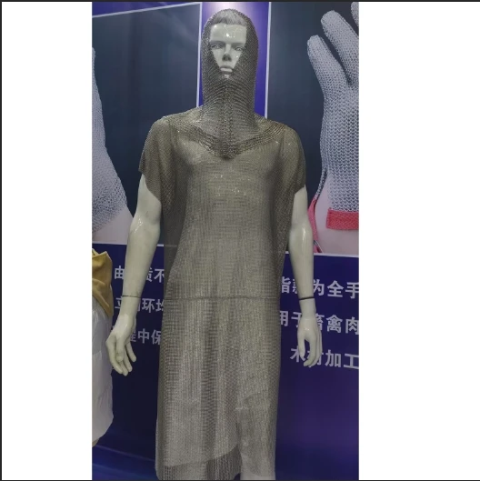 Stainless Steel  Chainmail Apron  Customized Diameter Ring Mesh Curtain Woven By Different Size Diameter Metal Wire