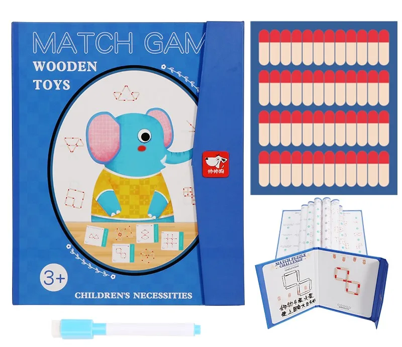 Fast Delivery Children Match Game Logic Problem Solving Magnetic Board Training Thinking Teaching Aid Educational Toys Wooden Ki