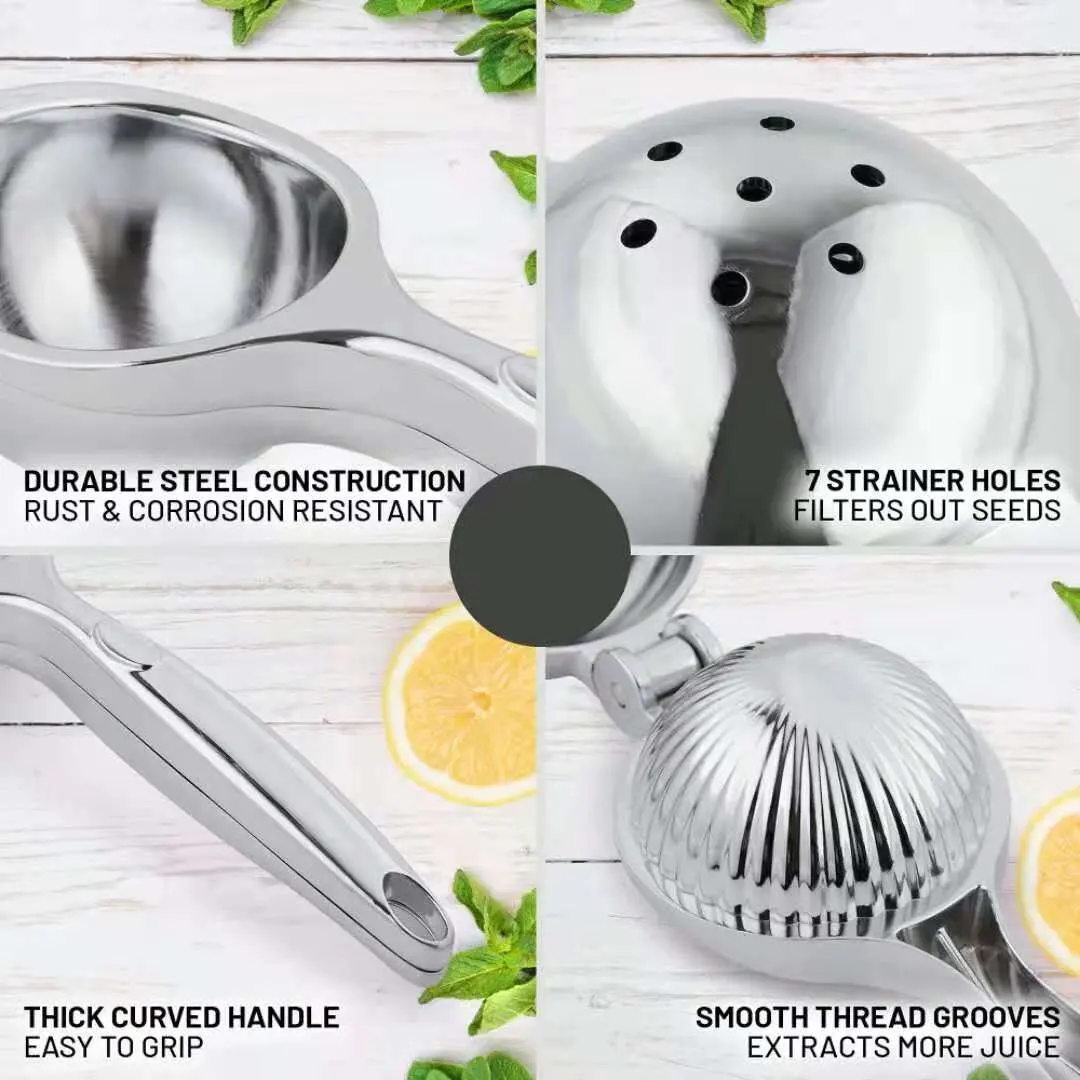 Hot Sale Stainless Steel Lemon Squeezer  Manual Fruit Squeezer Citrus Squeezer Fruit Juice Reamer Manual Juicer Fast Handle