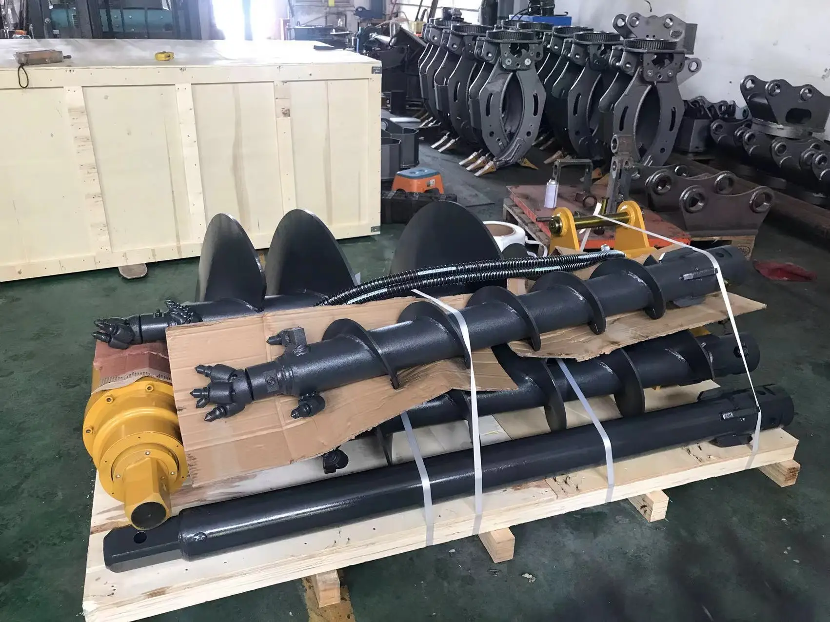 Clay soil drilling auger machine, hydraulic earth drill, auger digger hole drill attachments for excavator, backhoe or crane
