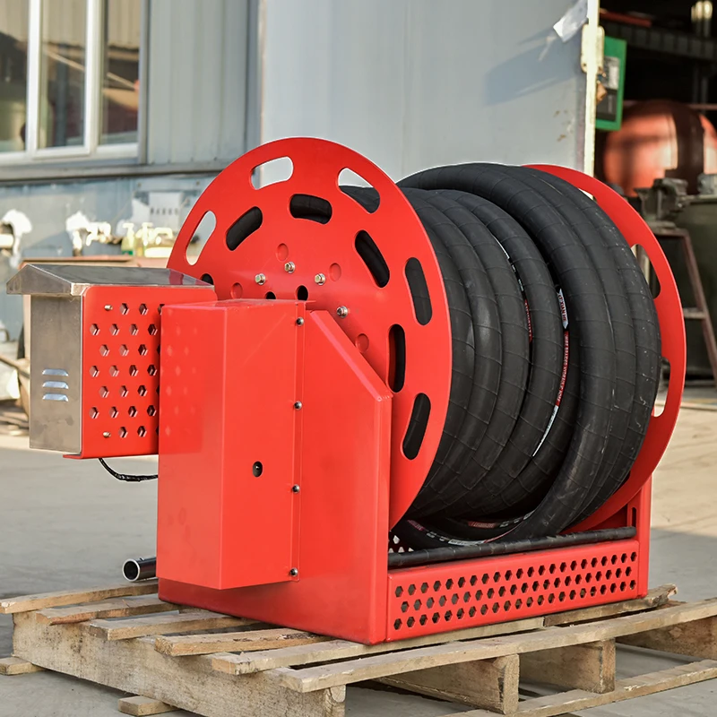 Made in hubei mobile mini small 24v motor driven fuel reel electric hose reel