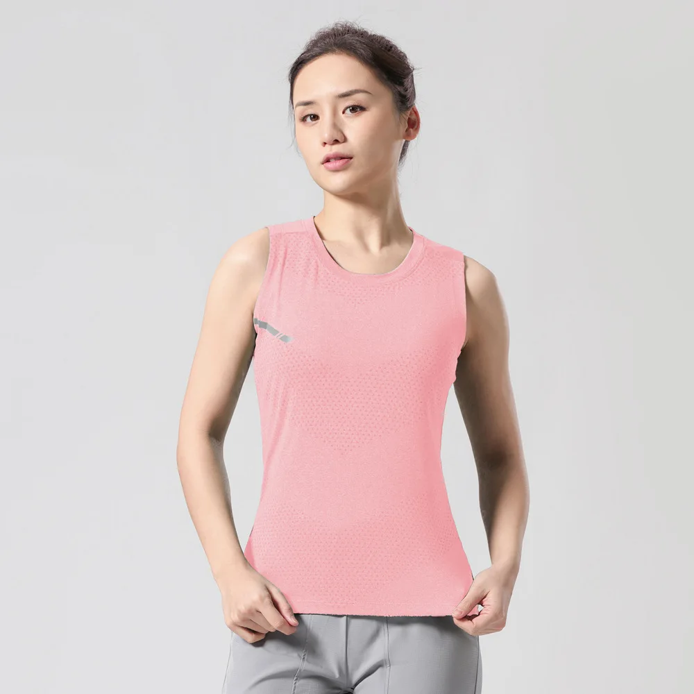 Solid Summer Unisex Vest Mens Mesh Tank Top Fitness Running Training Leisure Polyester Breathable Gym Men Sports Vest For Women