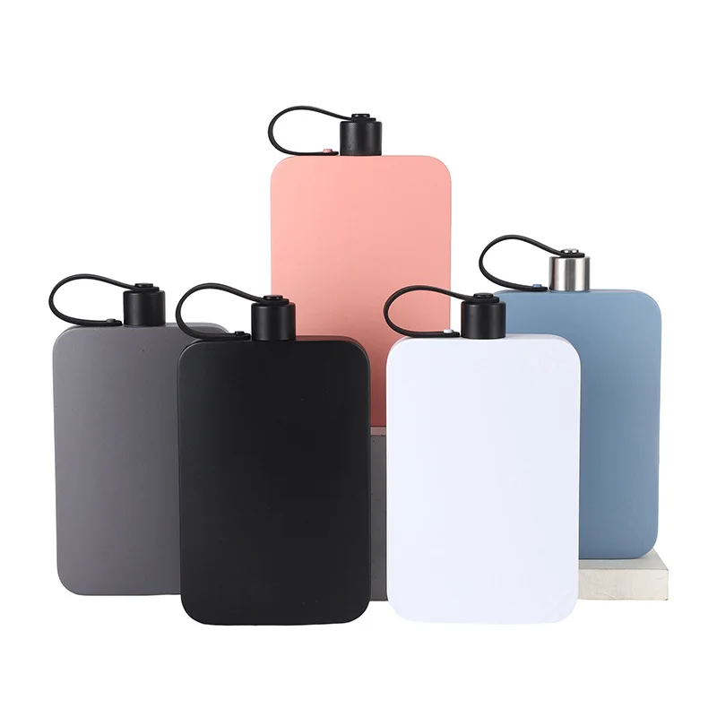 New Wholesale Large Capacity 500ml Modern Colored Metal Stainless Steel Whiskey Hip Flask