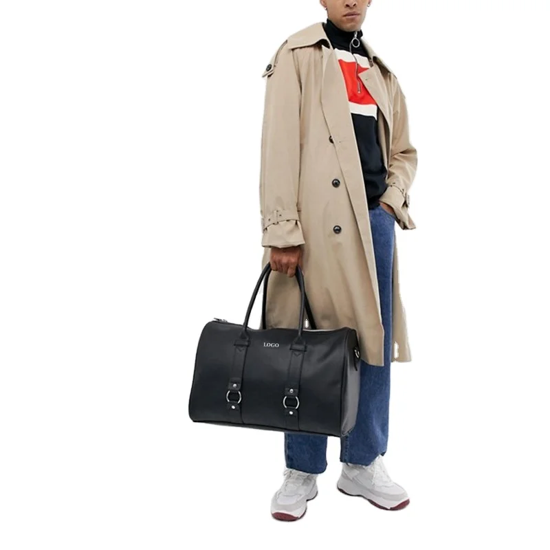 Custom Large Capacity Business Weekender Leather Men Duffle BagTravel Bag