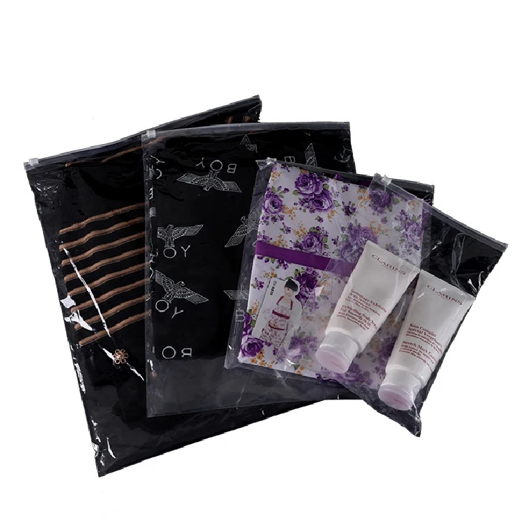 T Shirt Swimwear Zip Lock Clothing poly mailer Bags polybag with suffocation warning frosted Zipper Custom clothing bag