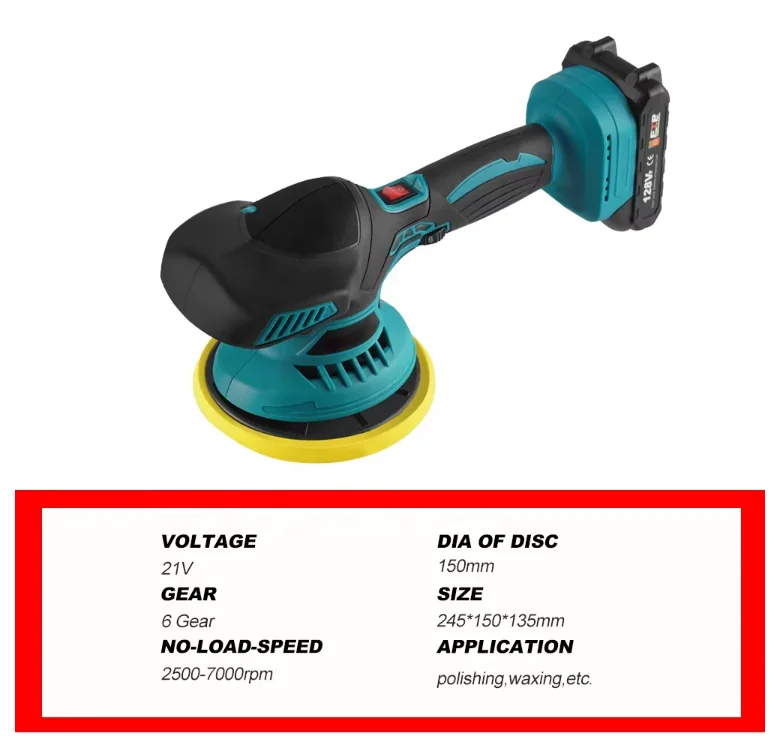 Civis High-Efficient Auto Waxing Polisher Multifunctional Rotary Tool for MTK Battery Electric Cars for DIY Car Polisher