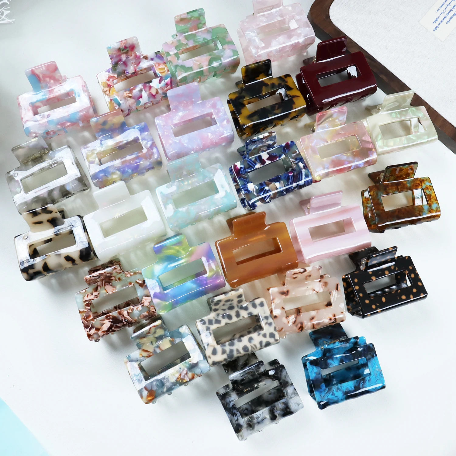 INS Hair Clip for Girls Simple Geometry Dish Hair Catch Shark Clip Acetic Acid Claw Hair Grip by Japan Korea