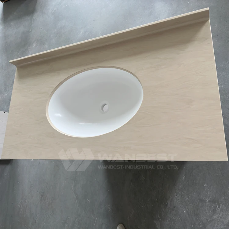 Modern Solid Wood Brown Washroom Bathroom Vanity Bathroom Cabinets White Bathroom Sink for sale