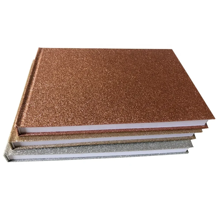 Блестящая Бумага A4/A5/A6 цвета розового золота на заказ, скетчбук в твердом переплете, оптовая продажа, Высококачественная блестящая Обложка для скетчей, блокнот в твердом переплете