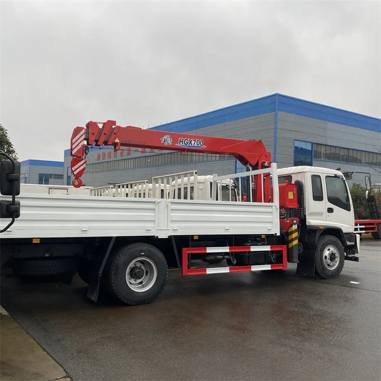 Factory price with mounted cranes 8 ton dump truck cargo truck 10tons straight mounted crane truck for ISUZU