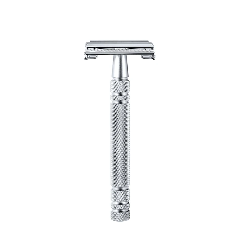 JDK High Quality Copper Metal Long Handle Butterfly Twist Razor Shaving Double Edge Safety Razor Used With Shave brush