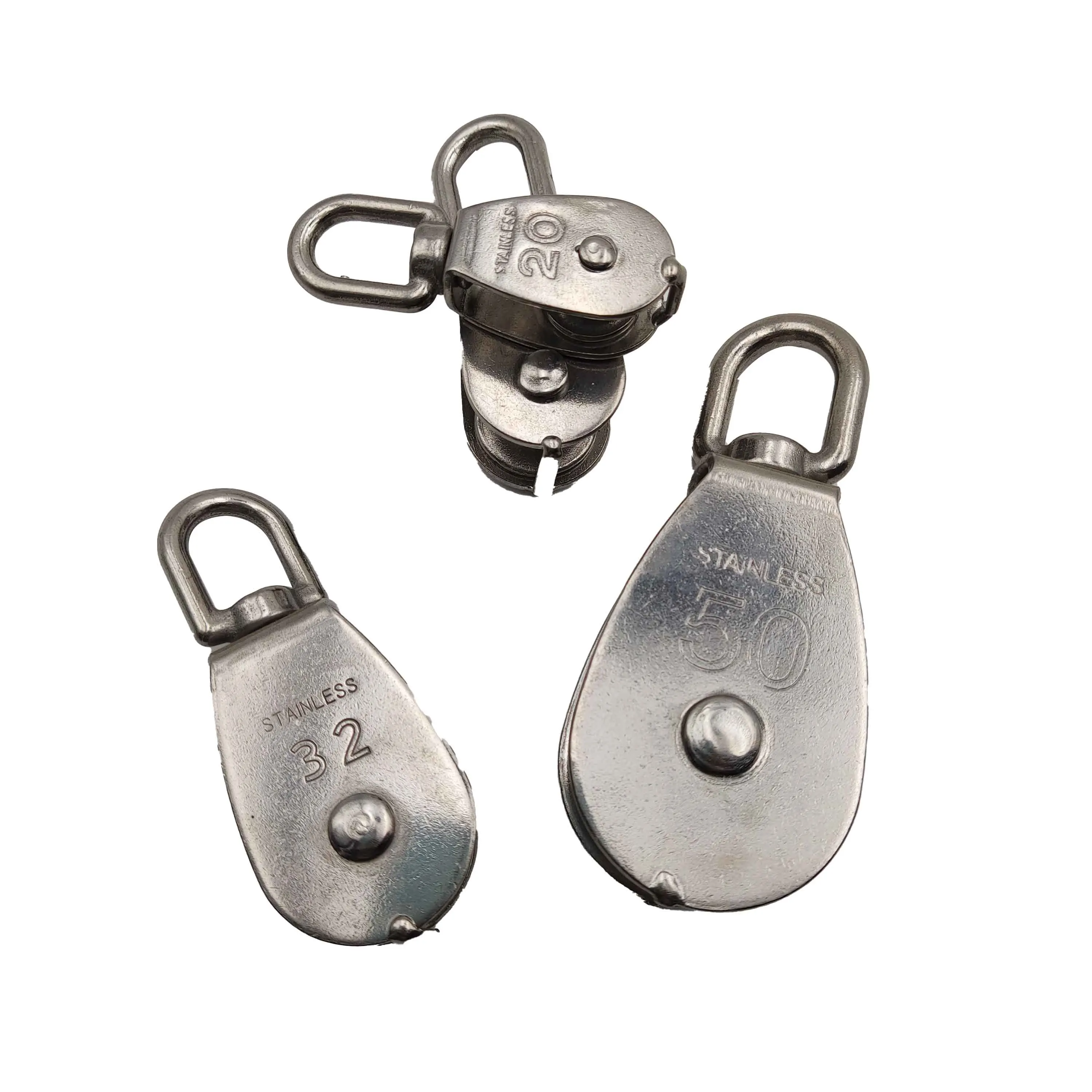 M25 Single Pulley Block Stainless Steel Heavy Duty Hardware Single Wheel Pulley Block