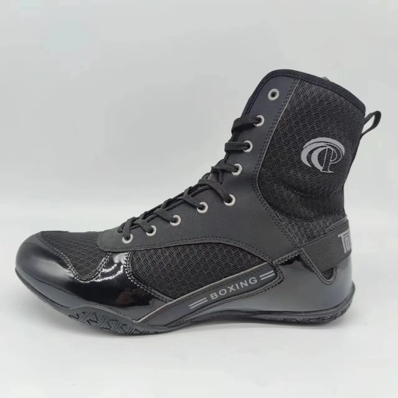 Factory Custom OEM Training Boxing Knee High Boots Custom Design Tall Retro  Knit Boxing Shoes For Men