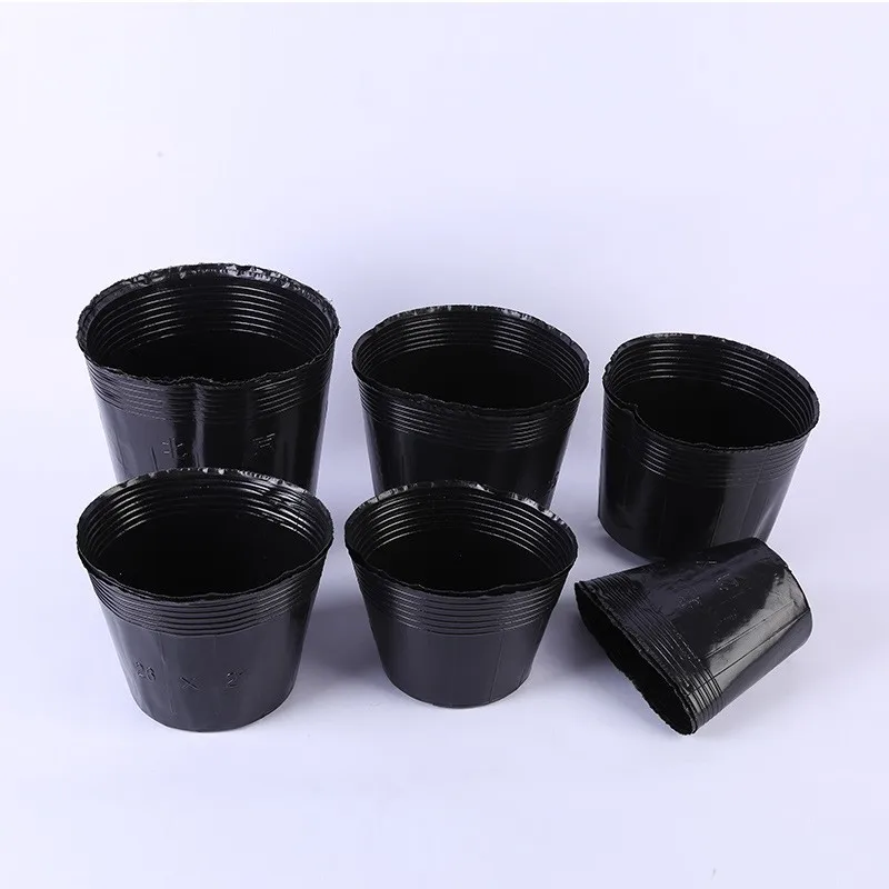 Cheap Plastic Nutrition Cup Plant Black Seedling Pot Thickened Garden Flowers Nutrition Bowl factory Direct Sale Nursery pot
