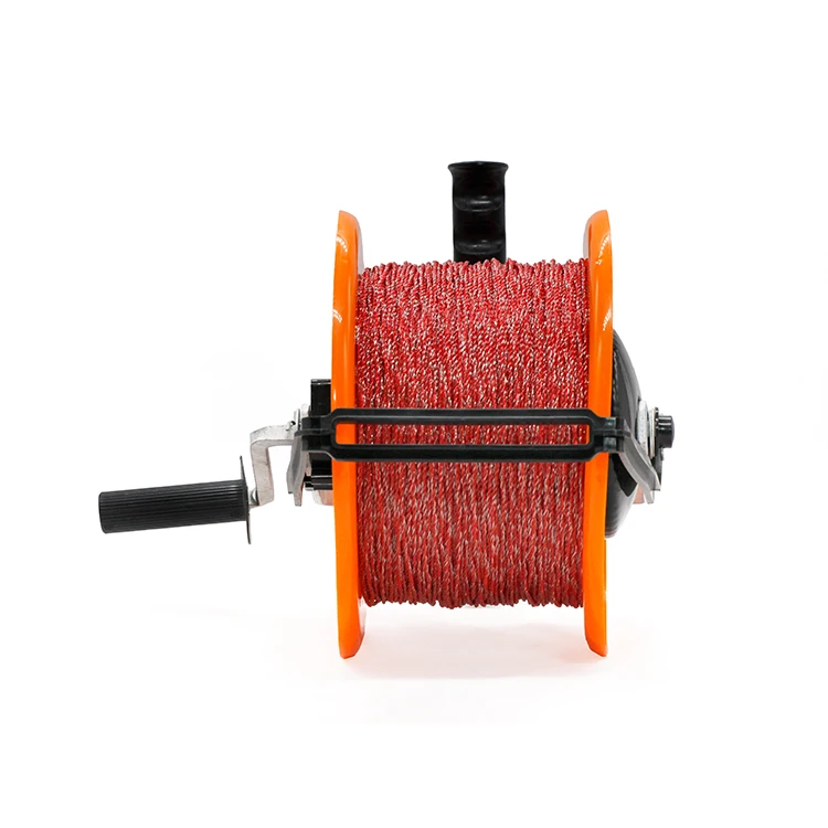 geared polywire electric security rope fence system plastic pp material wire cable reels