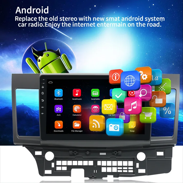 10.1 inch lancer ex touch screen android car radio multimedia player video stereo audio gps system for mitsubishi lancer ex