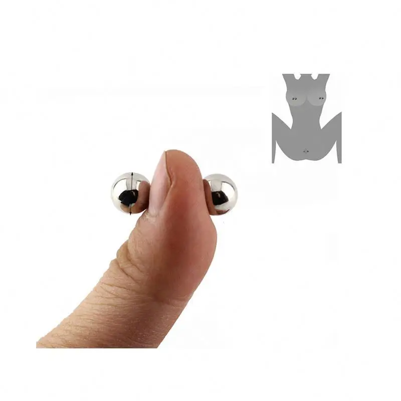 Wholesale Stimulate Clitoral Nipple Metal Breast Clamp Sex Toys Magnetic Ball Nipple Clips For Women
