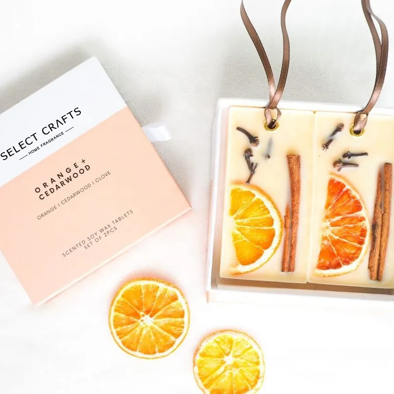 Handmade Nature Aroma Botanical Decorative Gifts Box Scented Wax Tablet