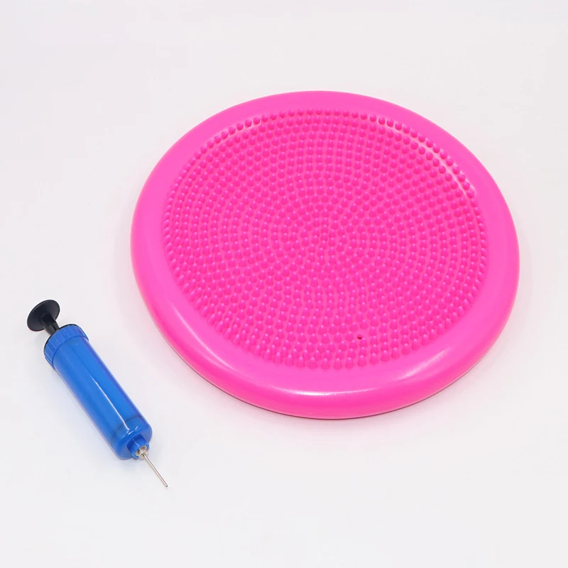 33cm Thickened PVC Inflatable Air Cushion foot massage trainer Body Exercise Stability Pilates Yoga Balance pad disc with Pump
