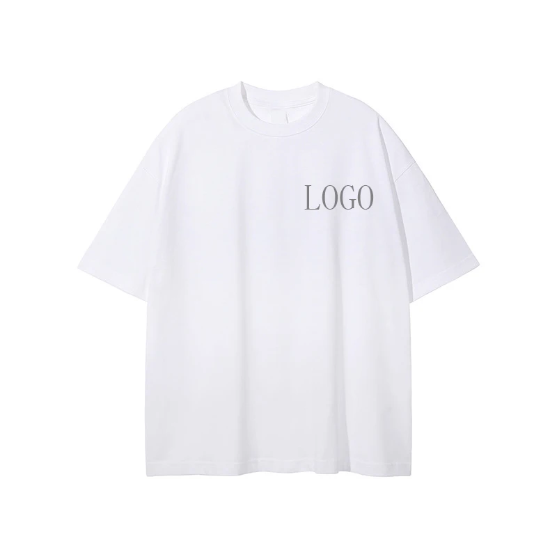 YLS Wholesale Readymade Summer High Street Oversized Tshirt 100%cotton 230 GSM Pre Shrink O-neck garment district Tee Shirt