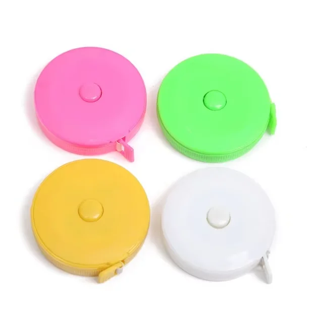 Portable circular telescopic mini tape measure double-sided scale automatic recycling tailor measuring ruler