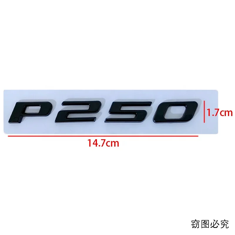 Custom Car 3D ABS Nameplate Alphanumeric Logo P200 P250 P300 P350 Badge Decal for Jaguar Trunk Logo Car Sticker