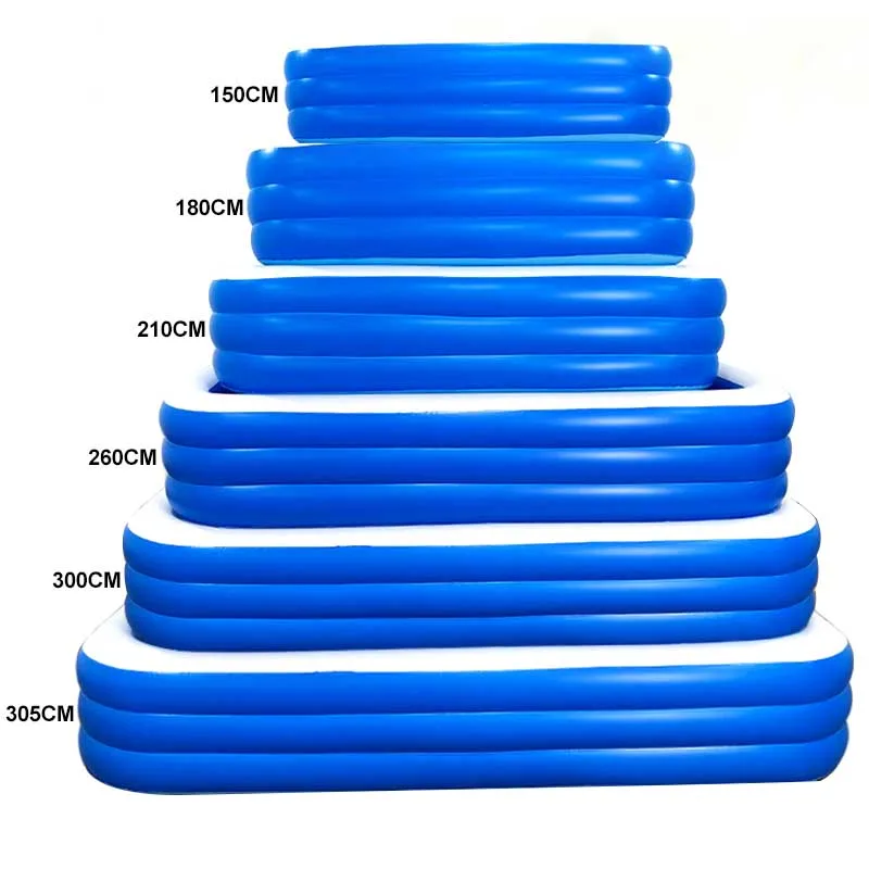 Eco-friendly PVC white and blue floating water pool for indoor and outdoor use