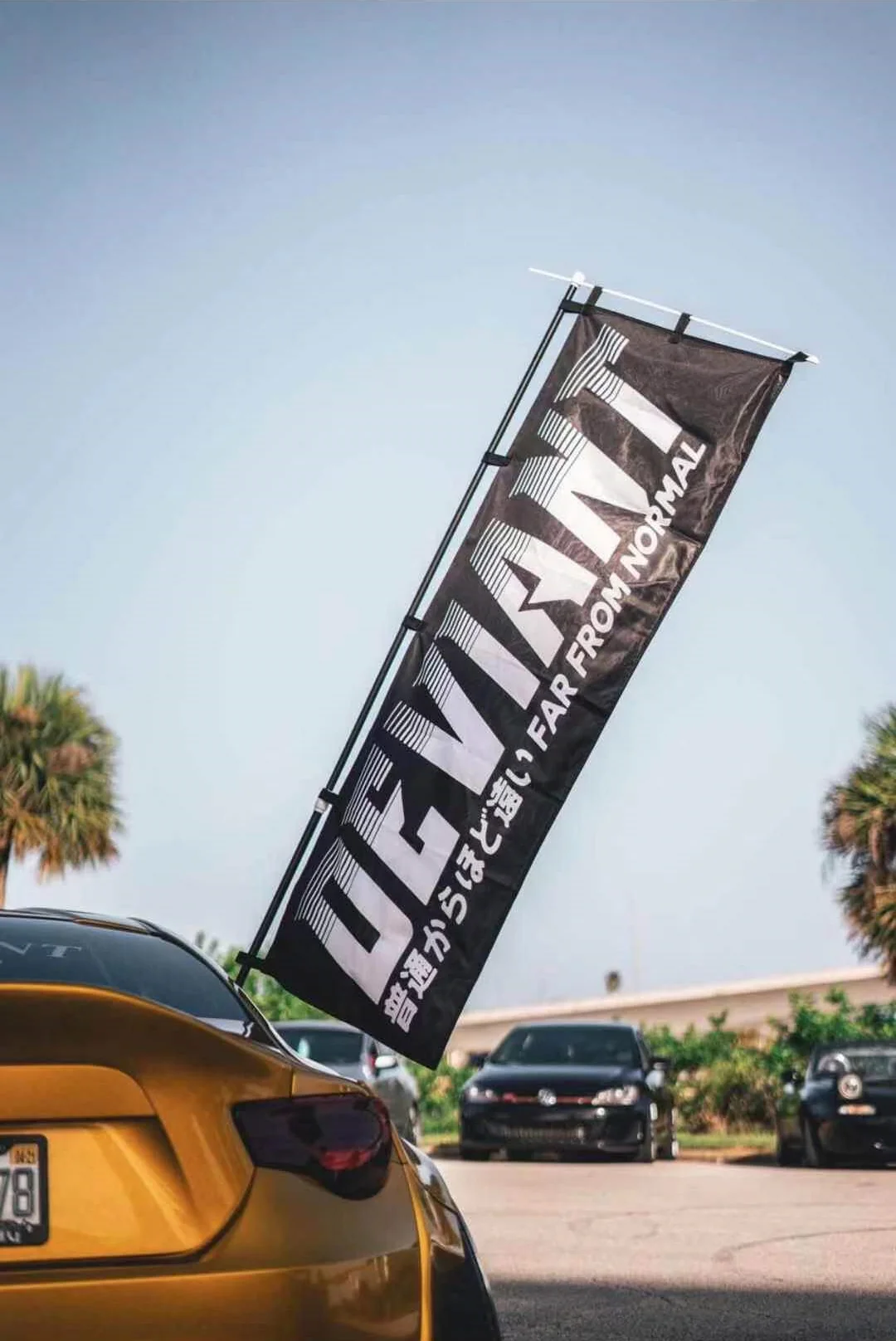 Advertising Japan Car Commerce Exhibition Racing Nabori Flag Show Double Sided Hanging Custom Nobori Flag Banner With Pole Stand