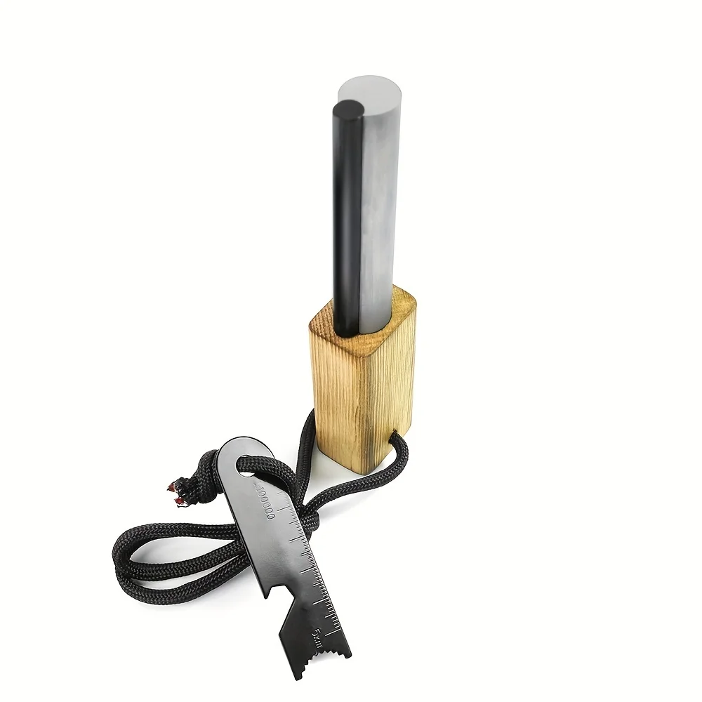 Waterproof Magnesium Ferro Rod Fire Starter Survival Tool Double-deck Flint with Striker Steel Bushcraft  Survival To