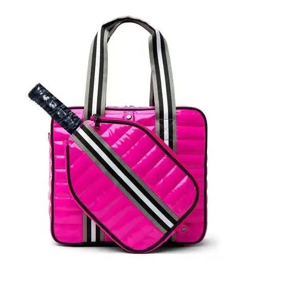 Custom Logo Nylon Pickleball Bag Tote Paddle Quilted Adjustable Shoulder Sports Pickleball Bag