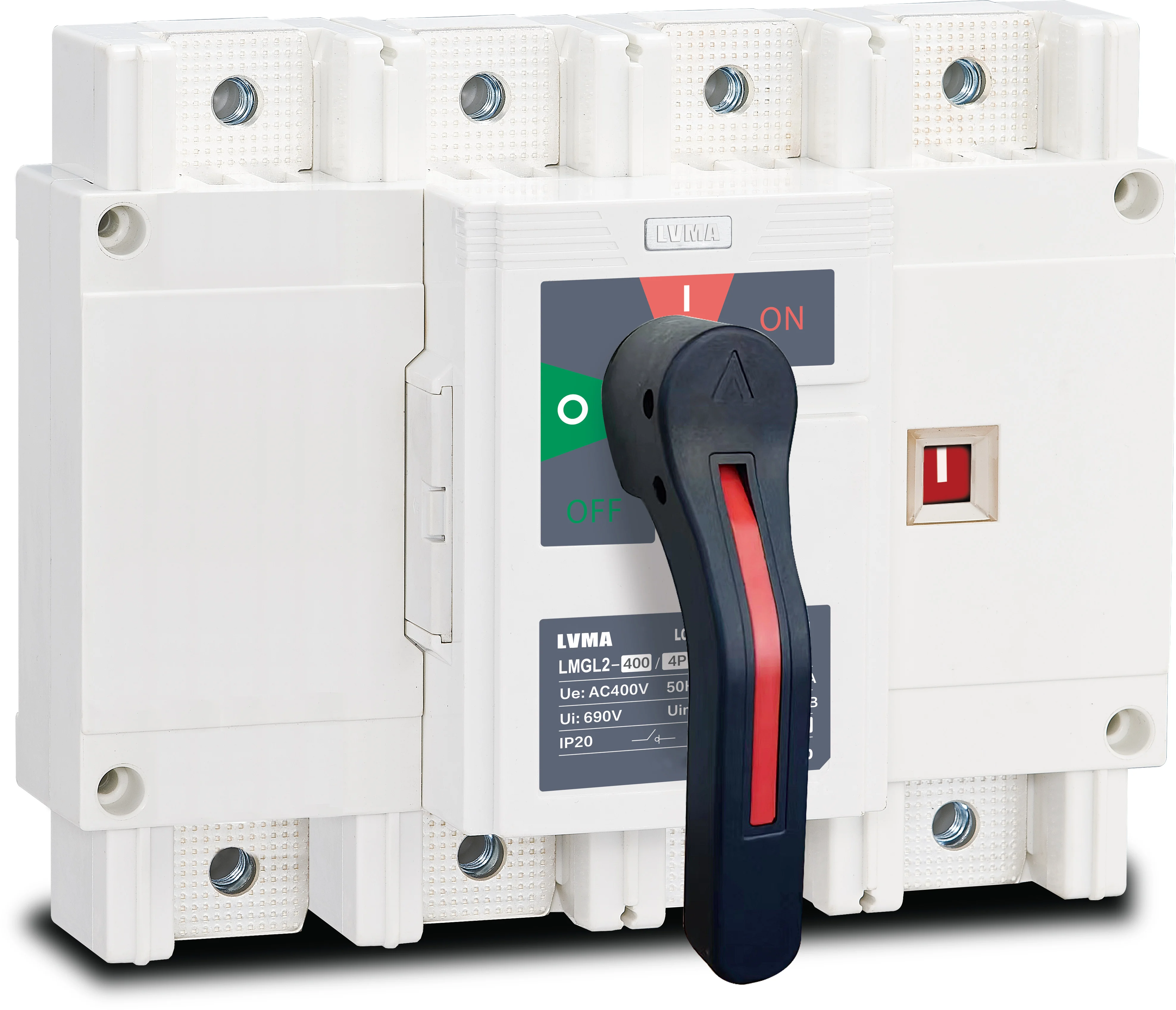 LVMA ATS LMGLZ1-160A 4P Manual Transfer Switch Mounted Dual Power Conversion Isolation Switch 100A~630A