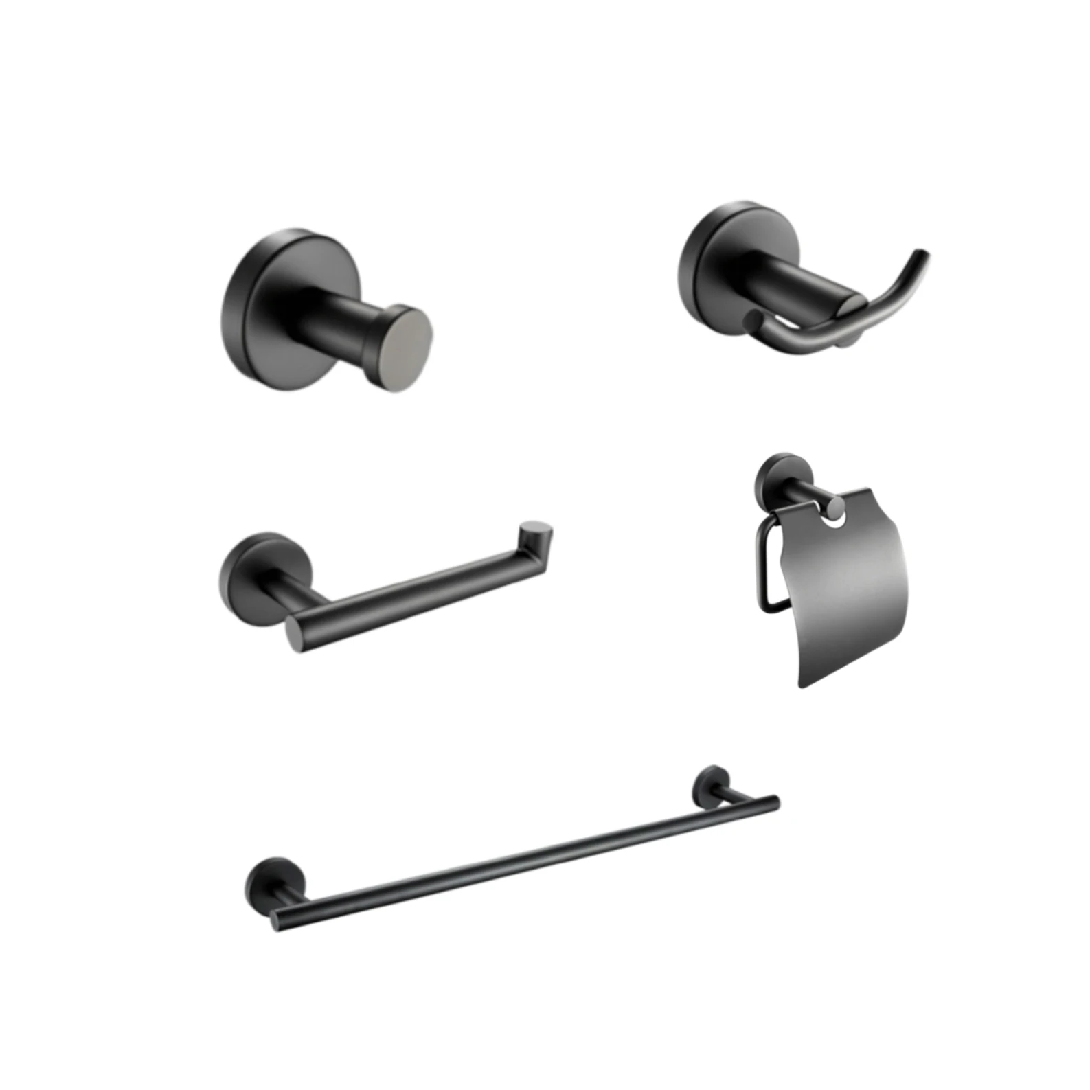 Bathroom Towel Rack Toilet Paper Holder Toilet Brush Wall Hanging Light Luxury Shelf Hardware Pendant Set Bathroom Hardware