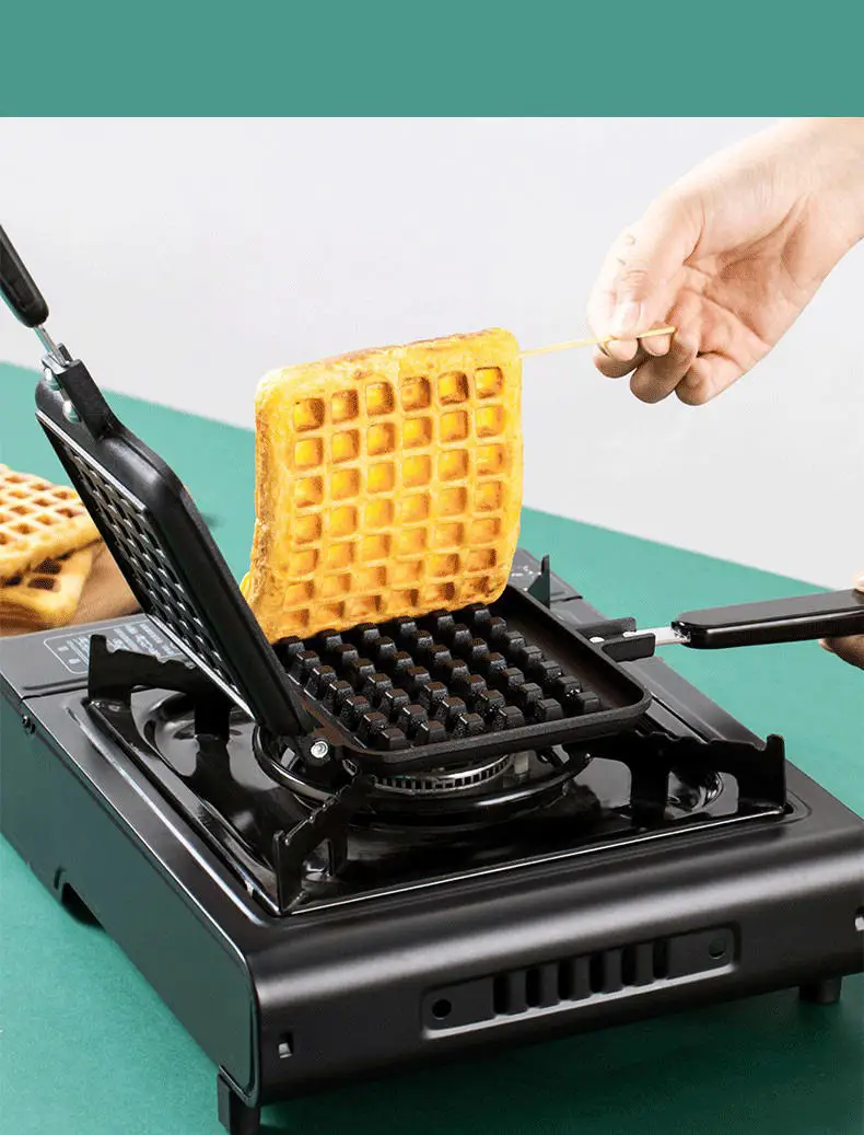 Non-Stick Waffles Maker Machine Kitchen Waffle Baking Mold Gas Pan Bubble Egg Cake Oven Breakfast Machine