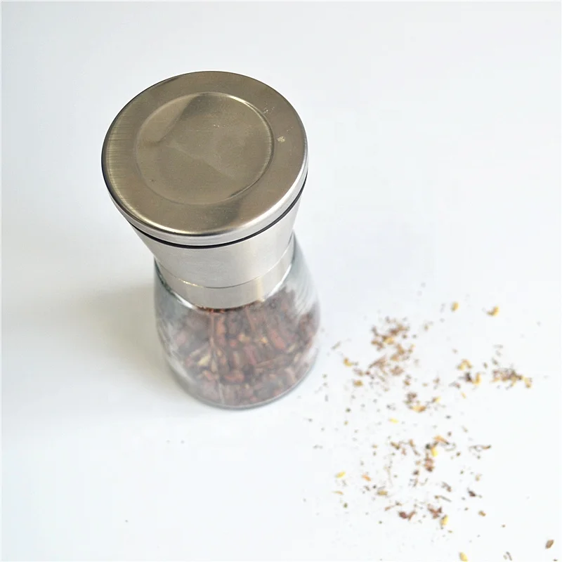 electric spice grinder with customizable grinding, stainless steel ceramic salt grinder