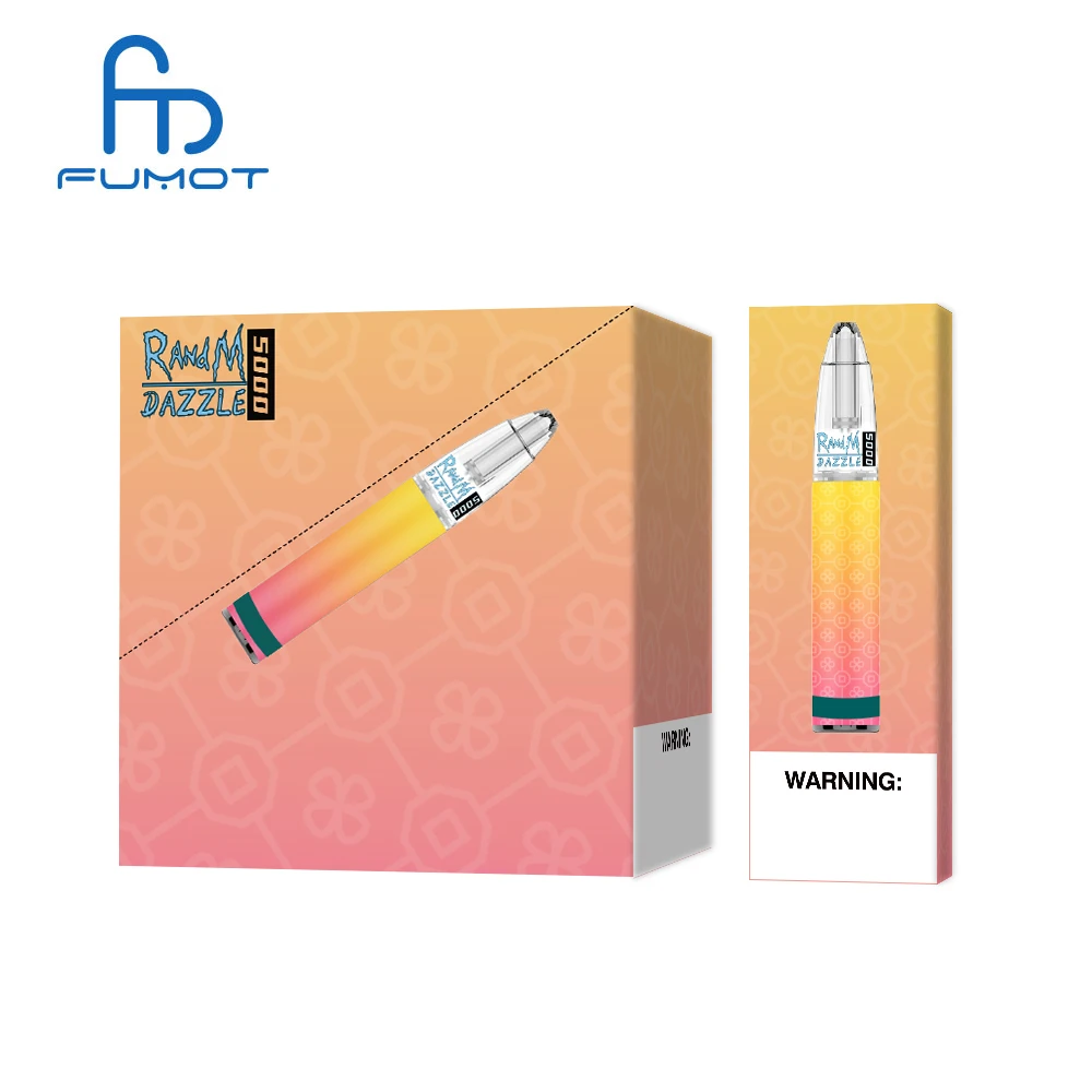 Новинка 2021 года, лидер продаж, высококачественный оригинальный чехол для курения снаряжения RandM Dazzle 5000