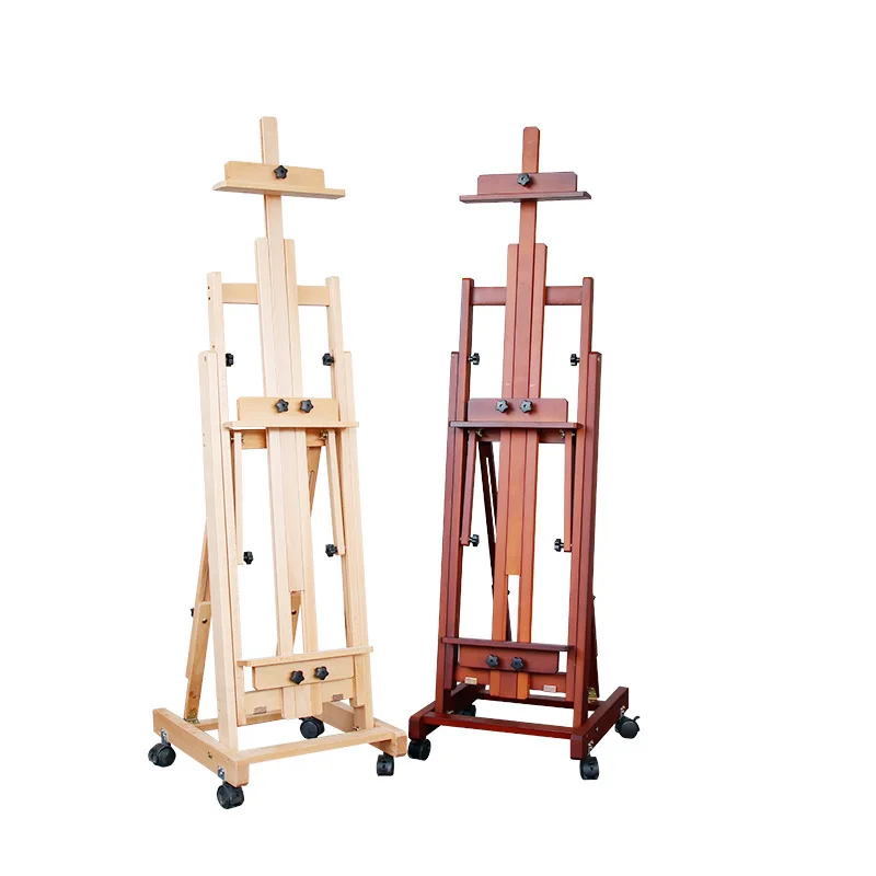 Bomeijia Large Beech Wood Different Angle Adjustable Easel Stand Studio Easel For Artist Painting Display Art Supplies