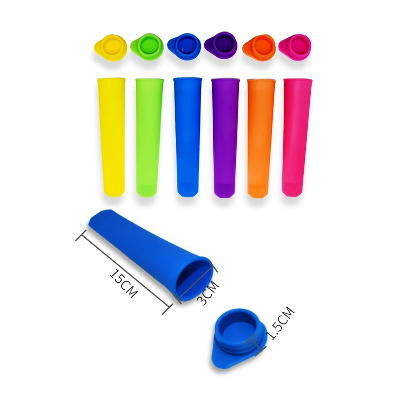 Reusable BPA Free Ice Cream Mould Silicone Ice Pop Mold Set Popsicle Molds for Kids Toddlers DIY Chocolates Yogurt Sticks Snacks