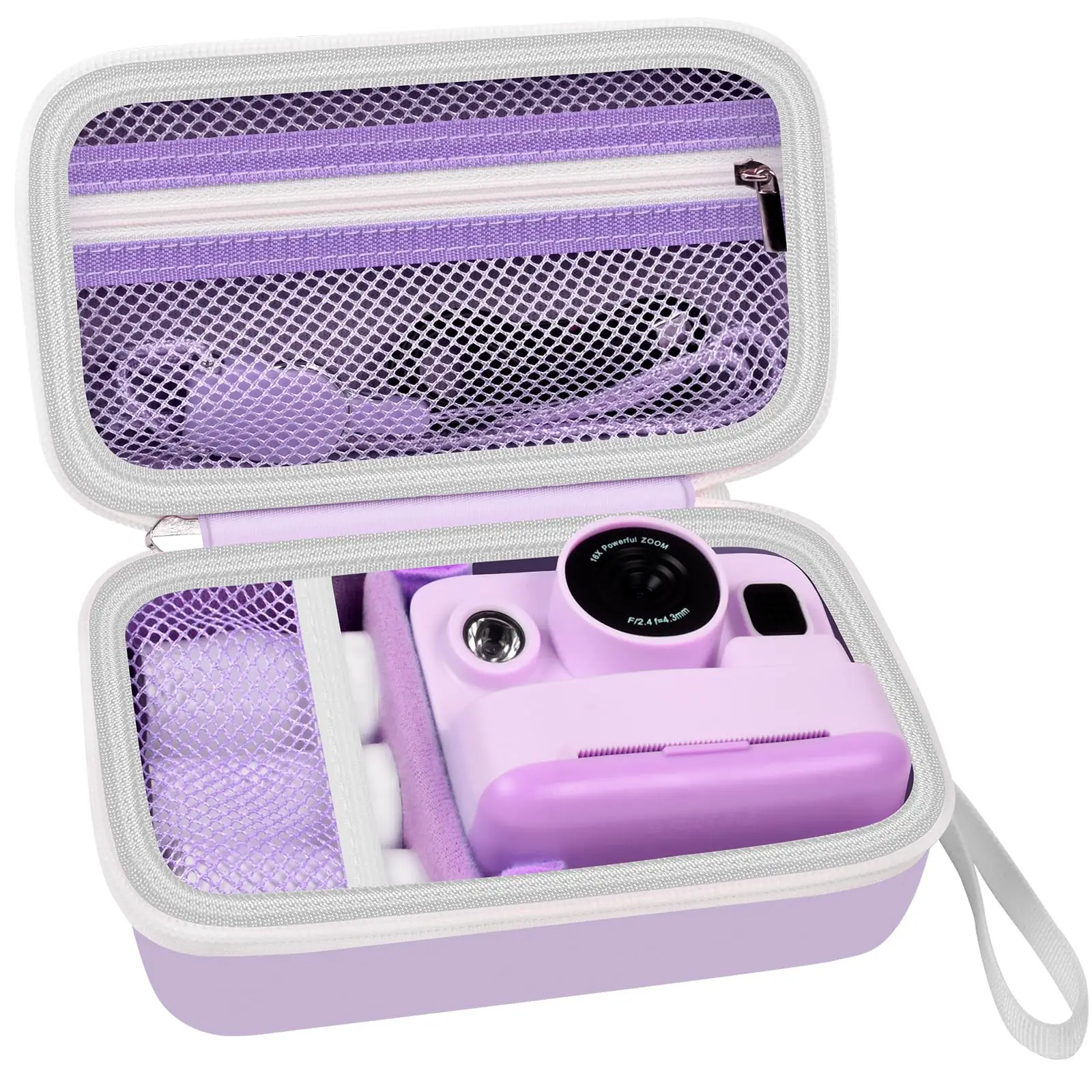 Customized Polaroid camera case suitable for outdoor travel, multi pocket portable camera case