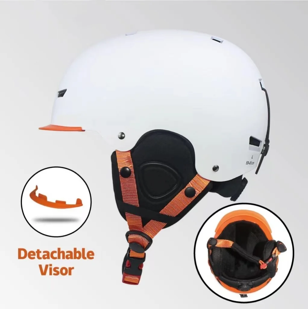 MONU 2022 New Winter Sports Snowboarding Skiing Helmets ABS EPS with Adjustable Strap for Children Kids Adults CE EN1077