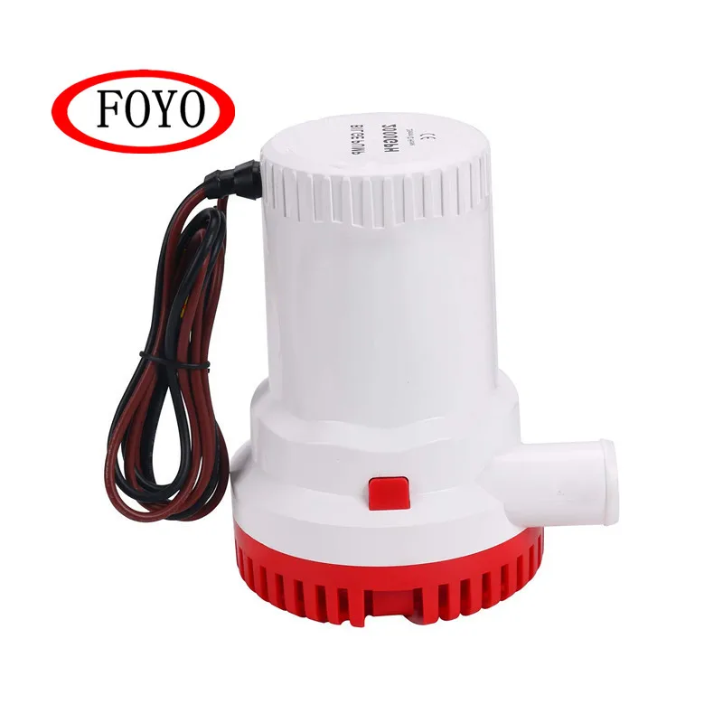FOYO Brand 24V 2000 GPH Boat Marine Electric Submersible Bilge Pump with Hose ID 29mm electric submersible pump price