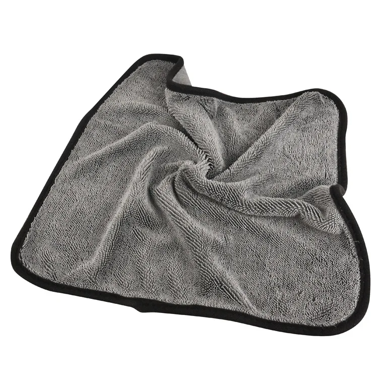 wholesale high Quality 400-1400gsm cleaning cloth Thicken Loop Microfiber twist dry towel car