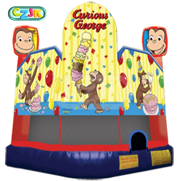 inflatable curious george 5 in 1 jumping castle bounce house bouncer or combo for home baby personal use