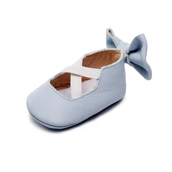 EVERTOP bow decoration pretty solid genuine leather baby girl dress shoes infant girl shoes