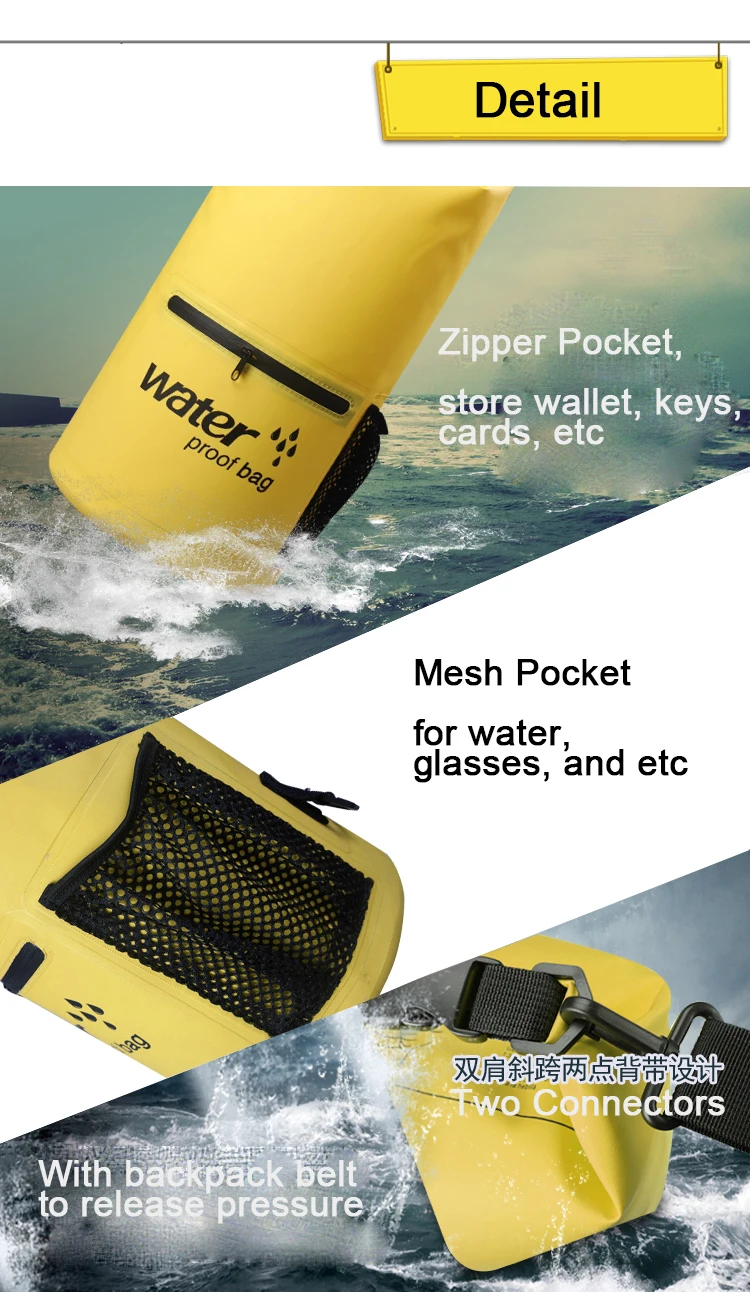 Customized logo swimming mesh bag backpack sports bag for children with zipper pocket