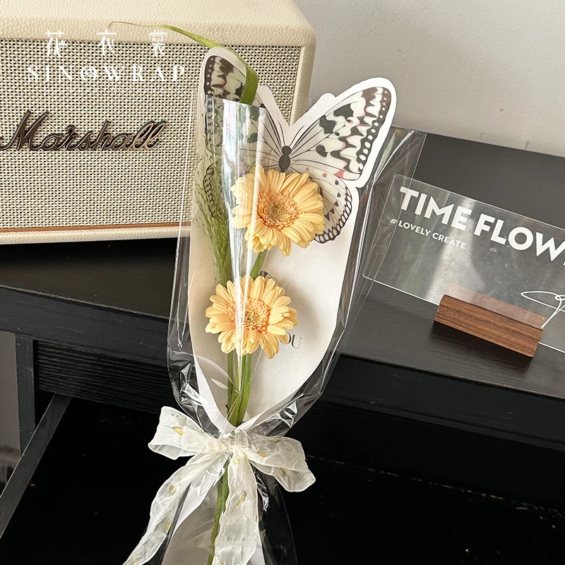 2024 new arrival butterfly sleeve  flower packing material