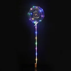 Tongxu Rosa globos Decoration Balloons Reusable  Led Balloon with LED Strip Light Transparent Round Rose Bouquet Bobo Ball