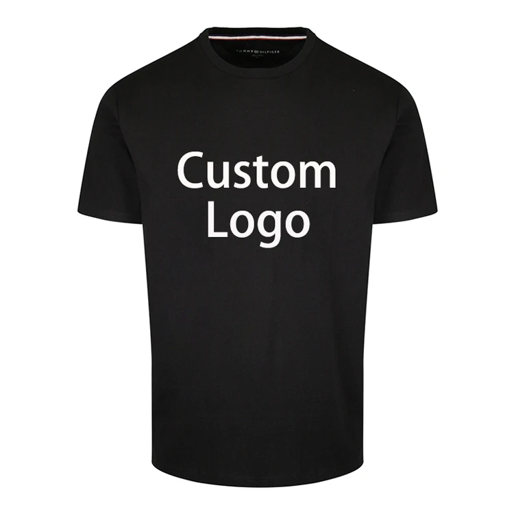 Custom Printing Casual Short Sleeve Round Neck Men Highly Elastic Plain Cotton Training Gym T Shirt