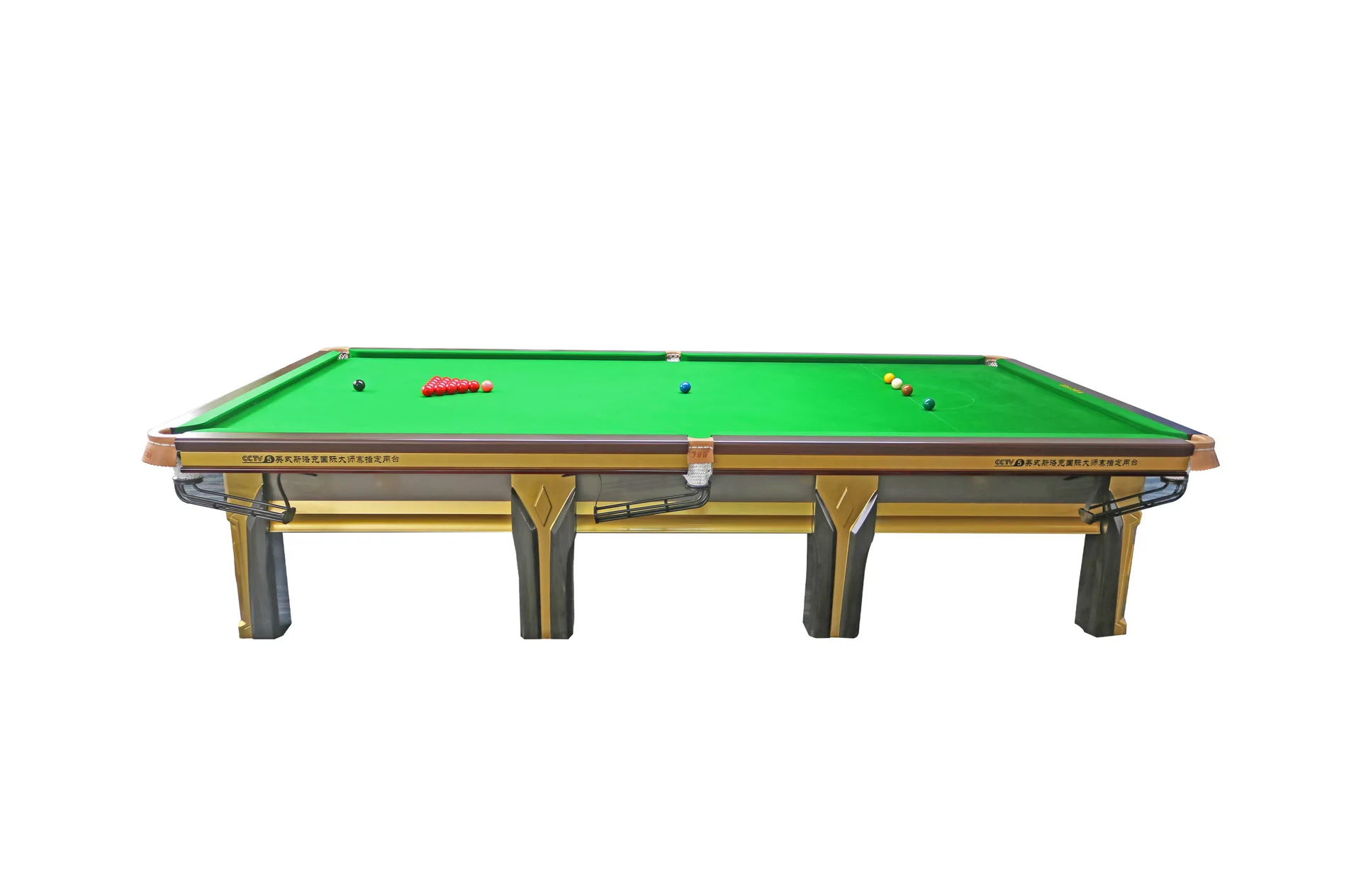 12 feet solid wood snooker table bluestone slab is solid and durable with a set of accessories